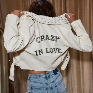 White Studded Women's Jacket